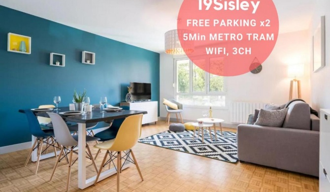 19Sisley - Calme & Cosy - 3CH 8P Metro Parking x2